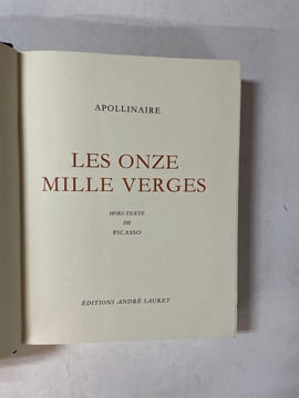 Les onze mille verges. Apollinaire ; Picasso (gravures) ; Decaudin Michel (préface)
