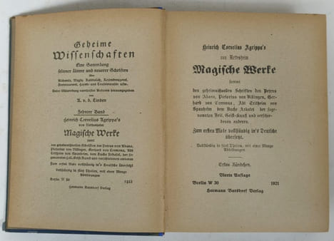 Heinrich Cornelius Agrippa's von Nettesheim Magische Werke [5 volumes en 3 tomes]. Agrippa, Henri Corneille 