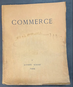 Commerce cahier V. Automne 1925