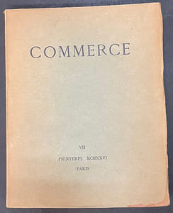 Commerce cahier VII. Printemps 1926