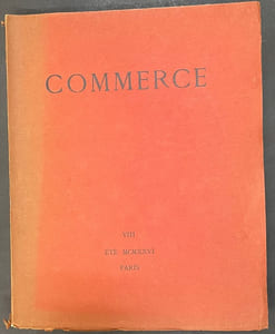 Commerce cahier VIII. Été 1926