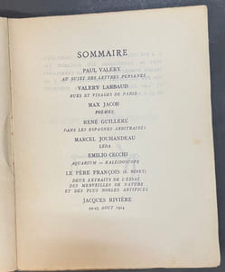 Commerce cahier VIII. Été 1926