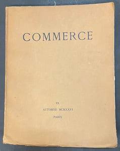 Commerce cahier IX. Automne 1926