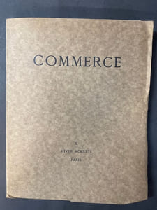 Commerce cahier X. Hiver 1926