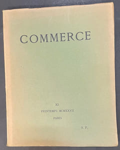 Commerce cahier XI. Printemps 1927