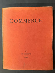 Commerce cahier XVI. Eté 1928