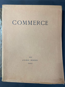 Commerce cahier XXI. Automne 1929. [Commerce cahiers trimestriels publiés par les soins de Paul Valéry, Léon-Paul Fargue, Valery Larbaud] ; Claudel ...