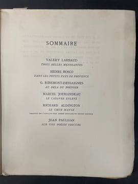 Commerce cahier XXIII. Printemps 1930. [Commerce cahiers trimestriels publiés par les soins de Paul Valéry, Léon-Paul Fargue, Valery Larbaud] ; Bosco ...