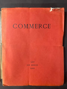 Commerce cahier XXIV. Eté 1930