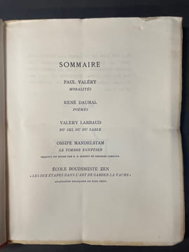 Commerce cahier XXIV. Eté 1930. [Commerce cahiers trimestriels publiés par les soins de Paul Valéry, Léon-Paul Fargue, Valery Larbaud] ; Daumal René ; ...