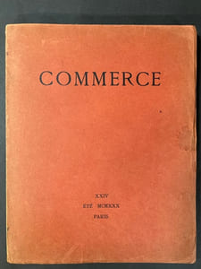 Commerce cahier XXIV. Eté 1930