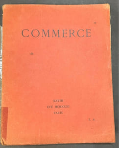 Commerce cahier XXVIII. Eté 1931