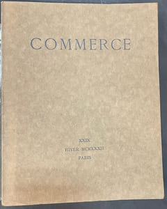 Commerce cahier XXIX. Hiver 1932