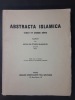 Abstracta Islamica vingt et unième série. Supplément à la Revue des études islamiques XXXVI 1967. 