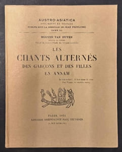 Les chants alternés des garçons et des filles en Annam