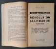 Doctrinaires de la Révolution allemande (1918-1938). / : W. Rathenau, Keyserling, Th. Mann, O. Spengler, Moeller Van den Bruck, le groupe de la "Tat", ...