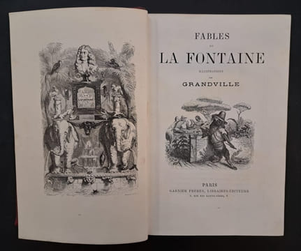 Fables de La Fontaine. / Illustrations par Grandville. LA FONTAINE, Jean de ; GRANDVILLE, ill.
