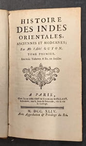 Histoire des Indes orientales anciennes et modernes [3 volumes]. / par M. l'abbé Guyon... 