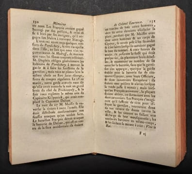 Mémoires du colonel Lawrence, contenant l'Histoire de la guerre dans l'Inde, entre les Anglois et les François, sur la côte de Coromandel, depuis 1750 ...