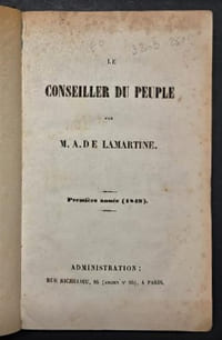 Le Conseiller du Peuple. 1re année (1849) - 2e année (1850) - 3e année (1851). Ouvrage complet des 34 livraisons [3 volumes]