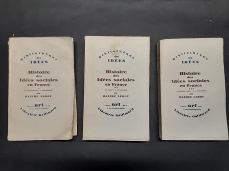 Histoire des idées sociales en France (3 tomes). LEROY, Maxime