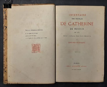 Inventaire des meubles de Catherine de Médicis en 1589 : meubles, tableaux, objets d’art, manuscrits
