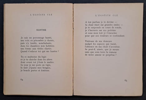 L’égoïste clé ou le Livre des octosyllabes avec un frontispice de Labisse. MALLET, Robert