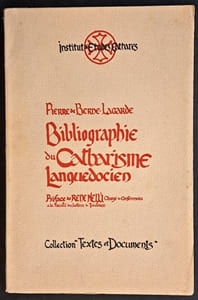 Bibliographie du catharisme languedocien. Préface de René Nelli...