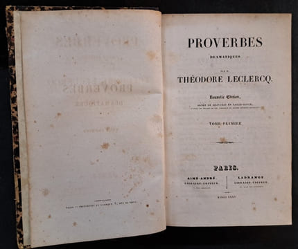 Proverbes dramatiques [8 volumes]. LECLERCQ,Théodore