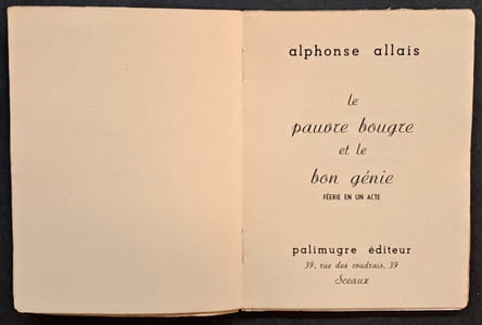 Le pauvre bougre et le bon génie, féerie en un acte