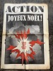 ACTION n°35  - jeudi 12 décembre 1968. joyeux Noël ! chômage, monnaie, grèves, université, Vietnam. Vigier Jean (Directeur de la Publication) Wolinski ...