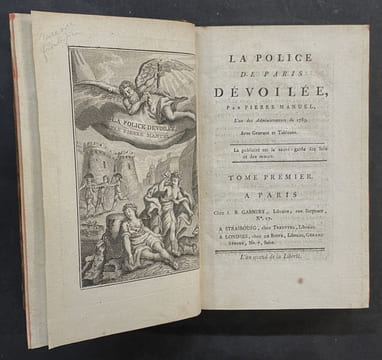 La police de Paris dévoilée, par Pierre Manuel, l'un des administrateurs de 1789 [2 volumes]. MANUEL, Pierre