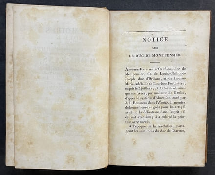 Mémoires de S. A. S. Antoine-Philippe d’Orléans, duc de Montpensier, prince du Sang. 3e édition, revue et corrigée. Montpensier, ...