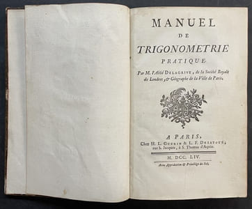 Manuel de trigonométrie pratique, par M. l'abbé Delagrive