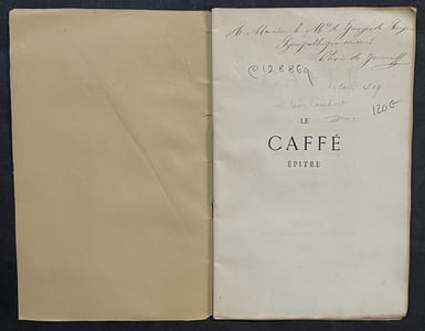 Le Caffé, épître attribuée à Sénecé, publiée sur le manuscrit inédit, avec un avant-propos par Olivier de Gourcuff