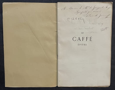 Le Caffé, épître attribuée à Sénecé, publiée sur le manuscrit inédit, avec un avant-propos par Olivier de Gourcuff. Bauderon de Sénecé, Antoine