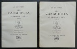 Les caractères ou les moeurs de ce siècle. llustrations de Jean Terles [2 volumes]. Texte collationné et corrigé d'après les éditions de la fin du ...
