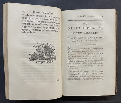 Tableau des variétés de la vie humaine, avec les avantages & les désavantages de chaque constitution ; & des avis très-importans aux pères & aux mères ...