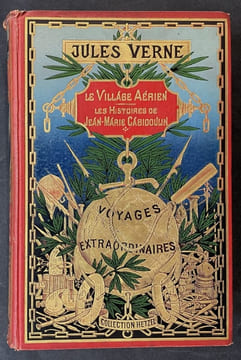 Le Village aérien - Les Histoires de Jean-Marie Cabidoulin. Illustrations de Georges Roux [2 titres en 1 volume]. VERNE, Jules