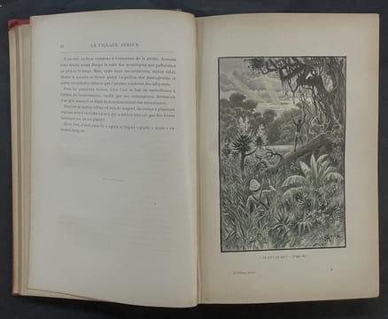 Le Village aérien - Les Histoires de Jean-Marie Cabidoulin. Illustrations de Georges Roux [2 titres en 1 volume]. VERNE, Jules