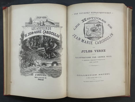Le Village aérien - Les Histoires de Jean-Marie Cabidoulin. Illustrations de Georges Roux [2 titres en 1 volume]. VERNE, Jules