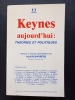 Keynes aujourd'hui : théories et politiques. Préface et études coordonées par Alain Barrière. 
