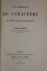 Les éléments du Caractère et leurs lois de combinaison.. MALAPERT Paulin