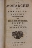 La Monarchie des Solipses, traduite de l'Original latin de Melchior Inchofer jésuite. Avec des remarques.. [INCHOFER (Melchior)]