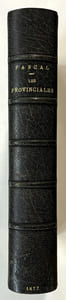 Les Provinciales (texte de 1656-57) publiées avec notes et variantes et précédées d'une préface par M. S. de Sacy,...