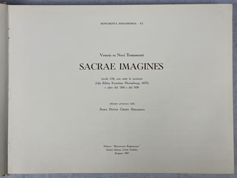 Sacrae Imagines Veteris et Novi Testamenti... della Bibbia Ernestina (Norimberga 1670), e altre del ‘500 e delo ‘600. [Bible de Nuremberg]
