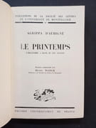 Le Printemps: L'hécatombe à Diane et les stances. . Édition commentée par Henri Weber par AGRIPPA D’AUBIGNÉ - Image 2