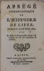 Abrégé chronologique de l'histoire de Liège, jusqu'à l'année 1784, avec la liste des bourg-mestres depuis leur origine... Anonyme