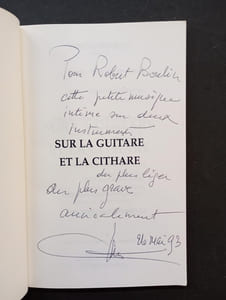 Sur la guitare et la cithare (avec un bel envoi de l’auteur)