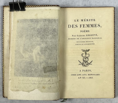 Le mérite des femmes, poëme.... 8e édition revue et augmentée. LEGOUVé, Gabriel